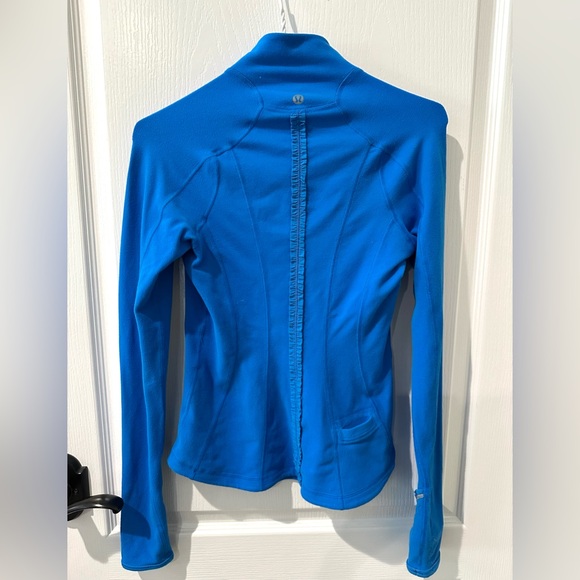 Lululemon U-Turn Half Zip Pullover Track Jacket Silver in Beaming Blue - Picture 12 of 13